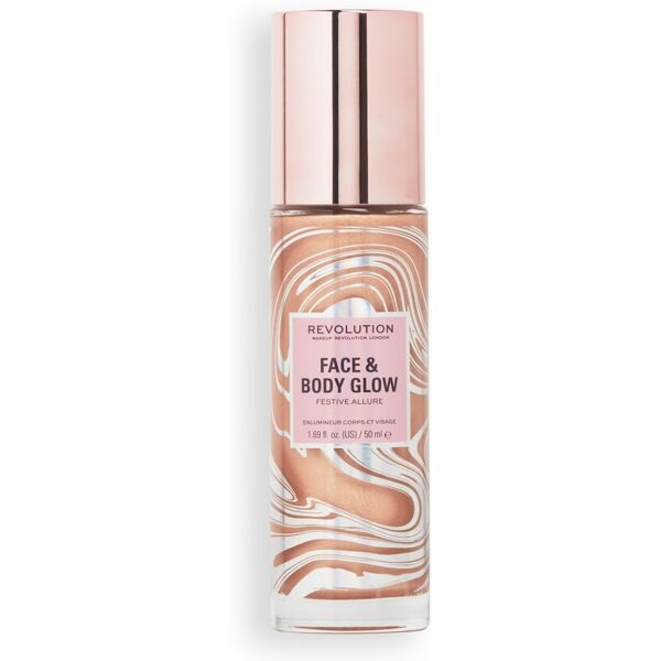 revolution -  festive allure face & body glow illuminanti 50 ml nude unisex