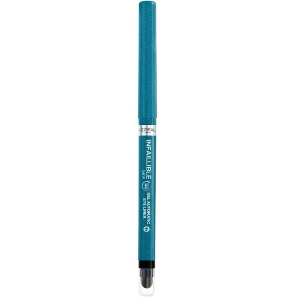 l'oréal paris -  infaillible grip 24h eyeliner polar white. pennellino in feltro, finish extra matte, resistente all'acqua matite & kajal 5 g petrolio female