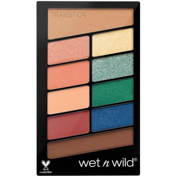 wet n wild - color icon 10 pan palette - playing safe ombretti 10 g marrone chiaro unisex