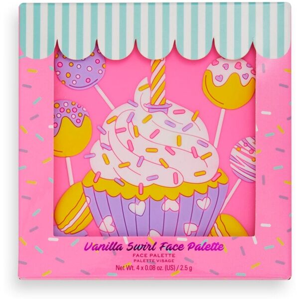 revolution - tasty cupcake face and cheek ombretti 10 g oro rosa female