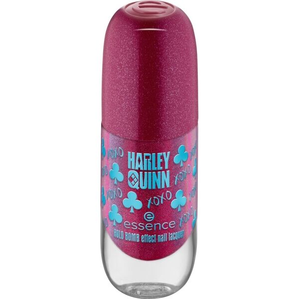 essence - harley quinn smalto unghie effetto olografico smalti 8 ml rosso scuro unisex