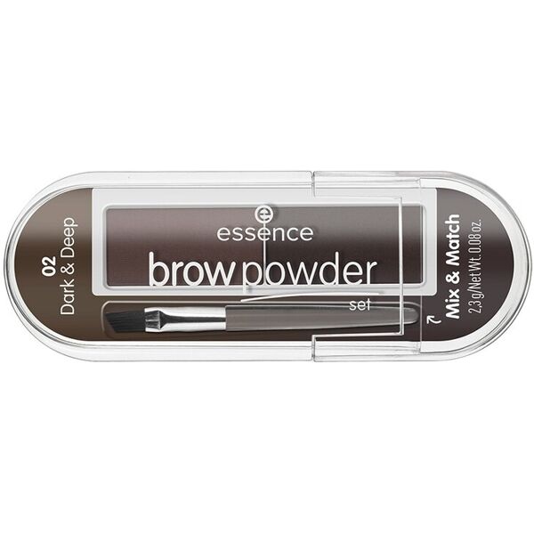 essence - brow powder polvere sopracciglia 2.3 g nero unisex