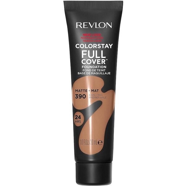 revlon - colorstay full cover fondotinta opaco lunga durata, trucco viso leggero resistente al calore e al sudore 31.309 ml marrone chiaro unisex