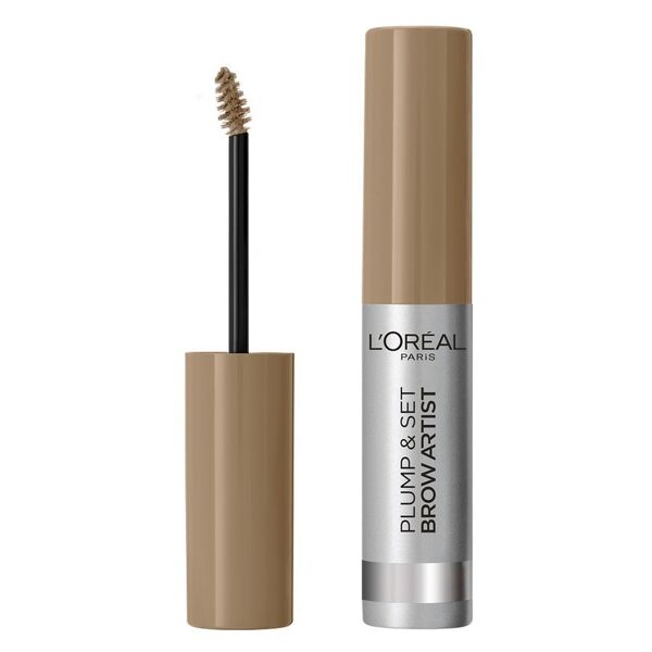 l'oréal paris - brow artist plump&set, formula waterproof no transfer, sopracciglia piene e definite, smudge-proof, 109 dark brunette gel sopracciglia 4.9 ml marrone chiaro unisex