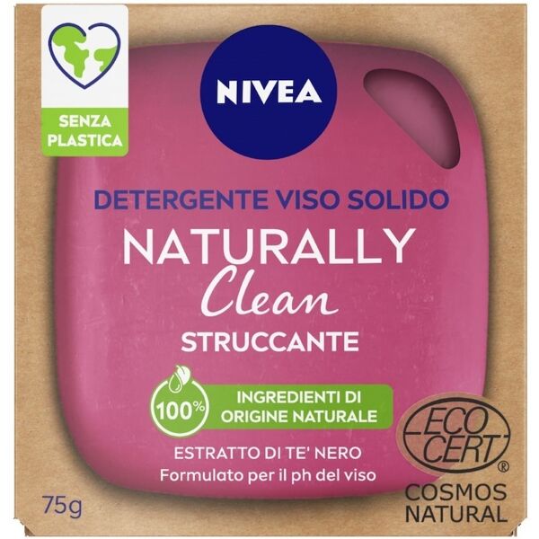 nivea - naturally clean struccante viso solido struccanti 75 g unisex