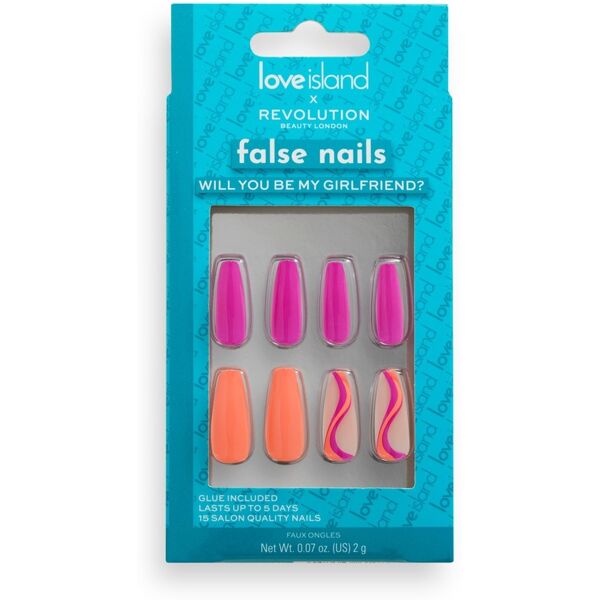 revolution - love island false nails will you be my gf? unghie finte 40 g female