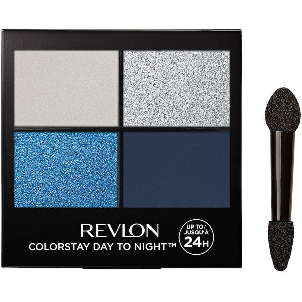 revlon - colorstay day to night eyeshadow quad, palette ombretti, durata fino a 24 ore, formula ibrida 4.8 g nero unisex