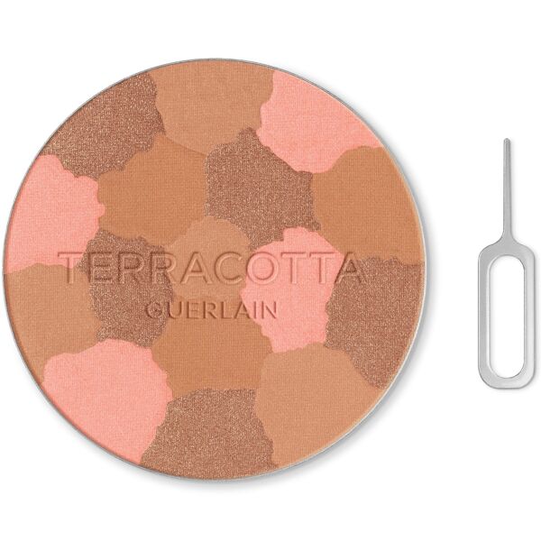 guerlain - terracotta light la poudre éclat bonne mine naturelle - 96% di ingredienti di origine naturale - ricarica cipria 10 g marrone chiaro female