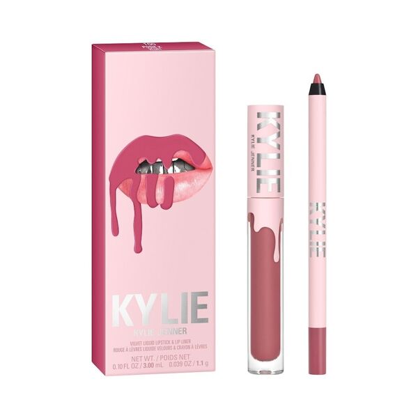 kylie cosmetics - velvet lip kit set 4.25 g oro rosa unisex