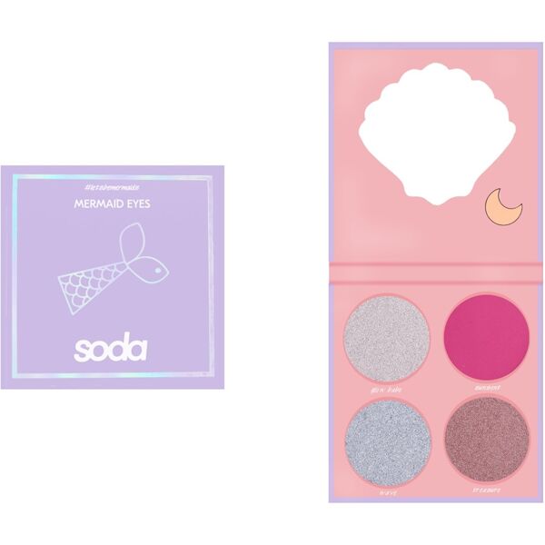 soda - eyeshadow #letsbemermaids palette ombretti 16 g grigio unisex