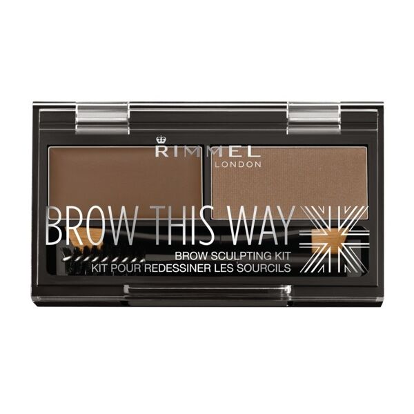 rimmel london - brow this way eyebrow sculpting kit polvere sopracciglia 3.27 g marrone unisex