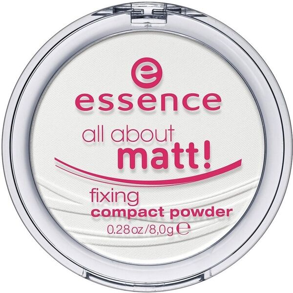 essence - all about matt! cipria viso trasparente compatta 8 g bianco unisex