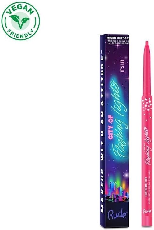 rude cosmetics - city of flashing lights micro retractable liner matite & kajal 0.1 g rosa unisex