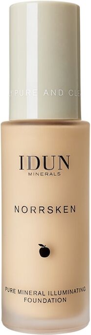 idun minerals - liquid mineral foundation norrsken fondotinta 30 ml nude unisex