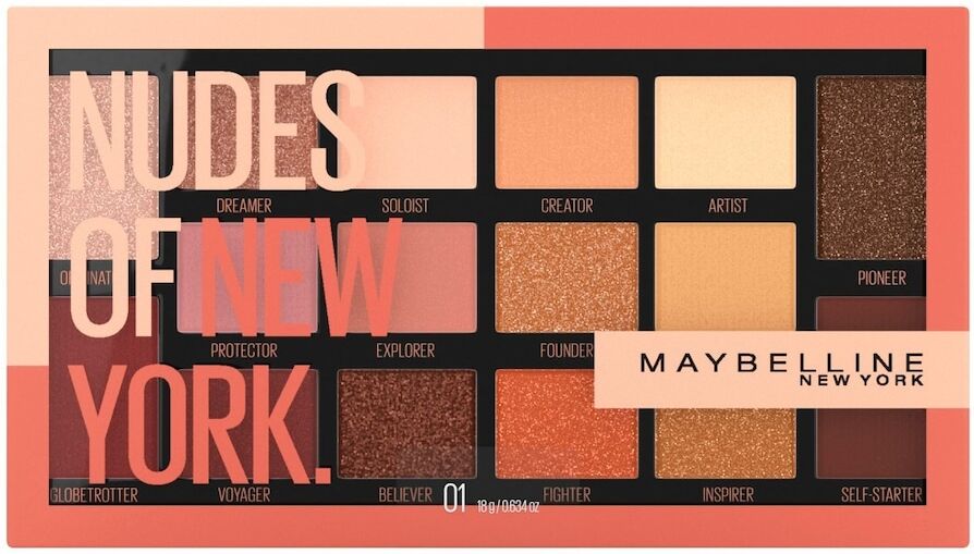 maybelline - nudes of new york palette ombretti 16 g marrone unisex