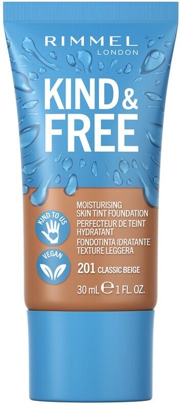 rimmel london - kind & free fondotinta liquido idratante kind&free 30 ml marrone chiaro unisex