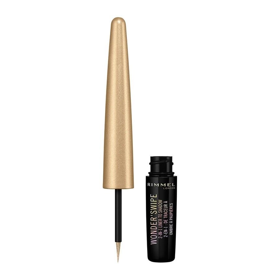 rimmel london - eyeliner metallico e ombretto glitter 1.7 ml marrone chiaro unisex