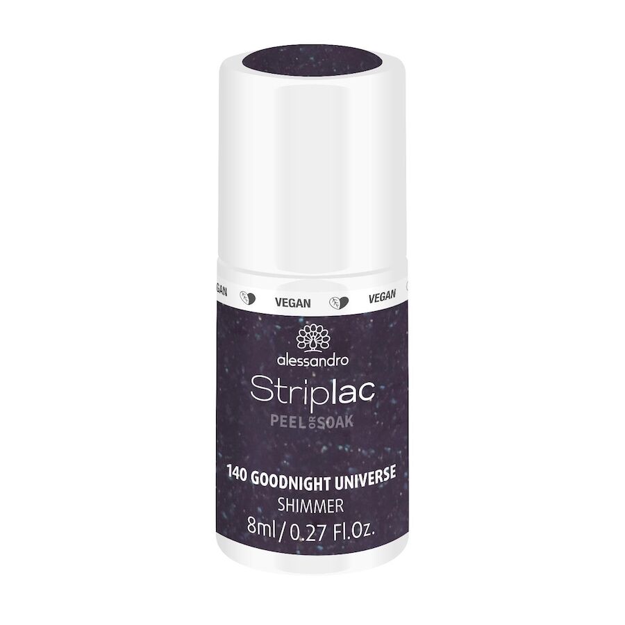 alessandro - striplac peel or soak - vegan smalti 8 ml nero unisex