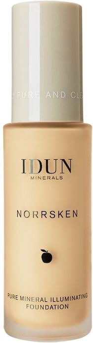 idun minerals - liquid mineral foundation norrsken fondotinta 30 ml marrone chiaro unisex