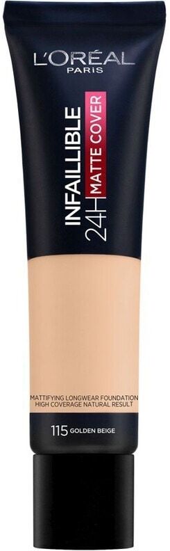 l'oréal paris - infaillible 24h mat cover, effetto coprente, finish matte, formula a lunga durata fondotinta 30 ml marrone chiaro female