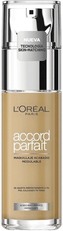 l'oréal paris - accord parfait, effetto naturale, arricchito con acido ialuronico fondotinta 30 ml marrone chiaro unisex