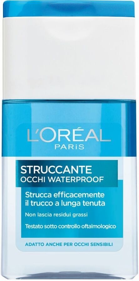 l'oréal paris - struccante occhi bifasico, strucca efficacemente il trucco a lunga tenuta struccanti 125 ml unisex