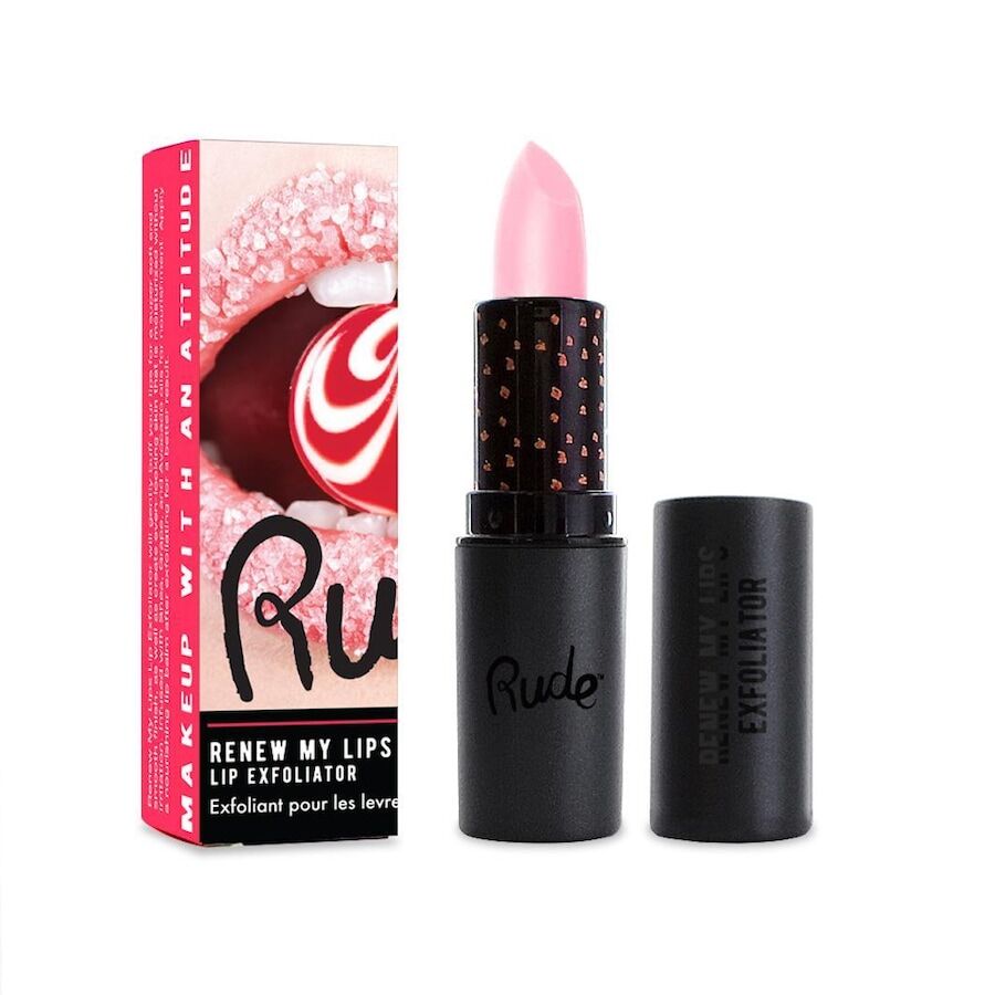rude cosmetics - renew my lips lip exfoliator scrub labbra 3.8 g nude unisex