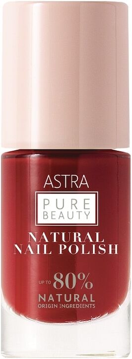 astra make up - pure beauty natural nail polish smalti 8 ml rosso scuro female