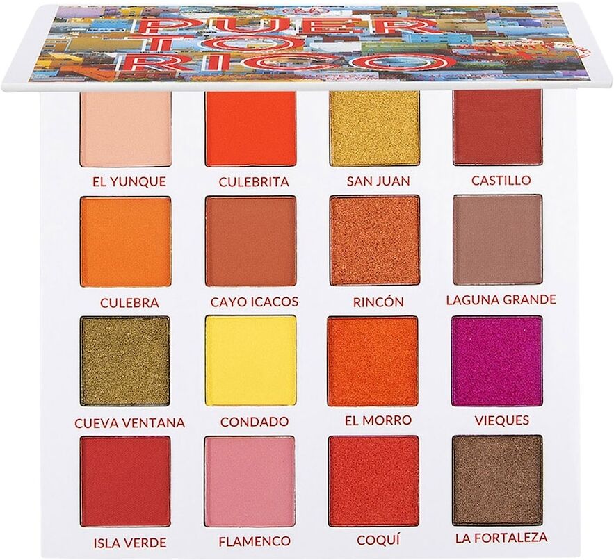 bh cosmetics - party in puerto rico - 16 color shadow palette ombretti 16 g unisex