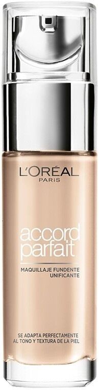 l'oréal paris - accord parfait, effetto naturale, arricchito con acido ialuronico fondotinta 9 ml marrone chiaro unisex