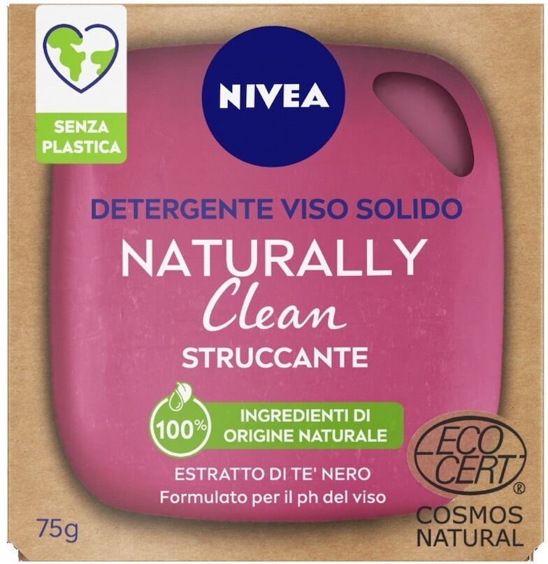 nivea - naturally clean struccante viso solido struccanti 75 g unisex