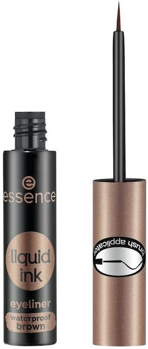 essence - liquid ink eyeliner occhi liquido resistente all'acqua eyeliner 3 ml marrone unisex