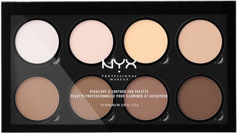 nyx professional makeup - pride makeup highlight & contour pro palette illuminanti 21.6 g marrone unisex