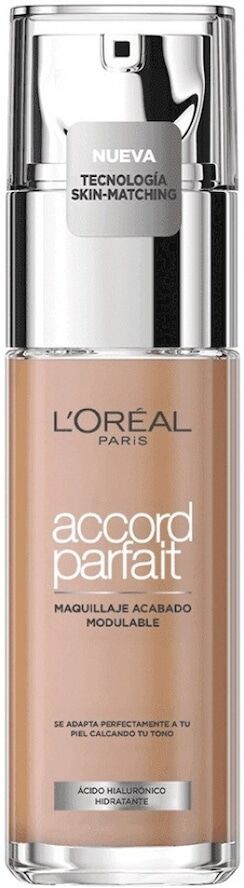 l'oréal paris - accord parfait, effetto naturale, arricchito con acido ialuronico fondotinta 1 ml marrone chiaro unisex