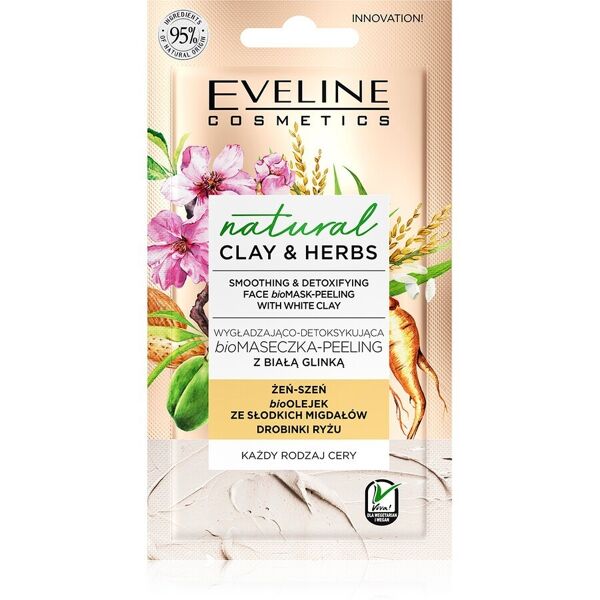eveline comsetics - natural clay&herbs mask-peeling levigante maschere viso 8 ml unisex