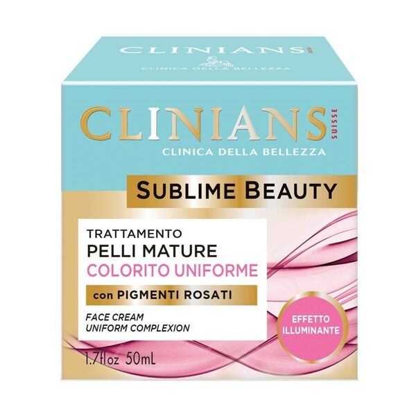 clinians - sublime beauty trattamento pelli mature, colorito uniforme crema antirughe 50 ml female