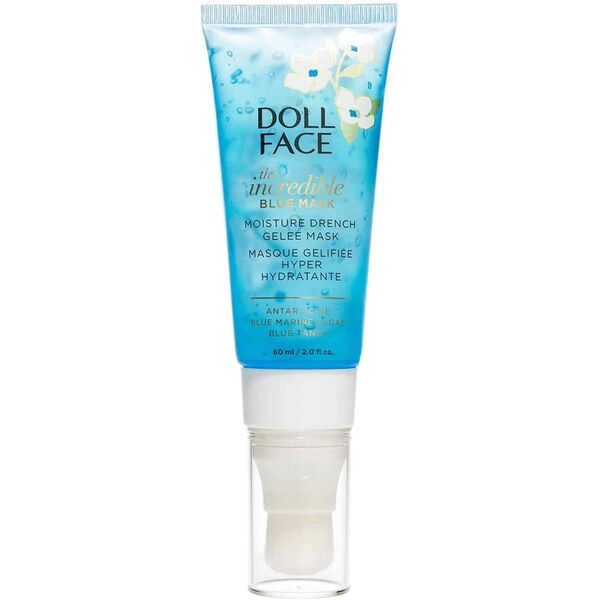 doll face - the incredible blue mask maschera idratante 60 ml bianco unisex