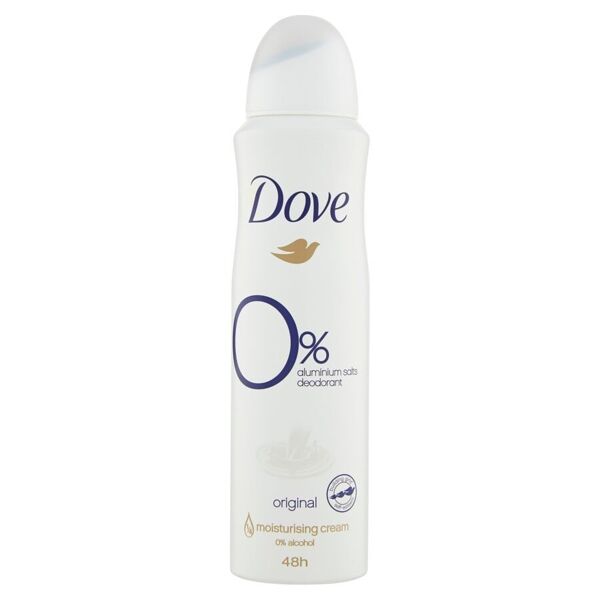 dove - 0% sali original spray deodoranti 150 ml unisex