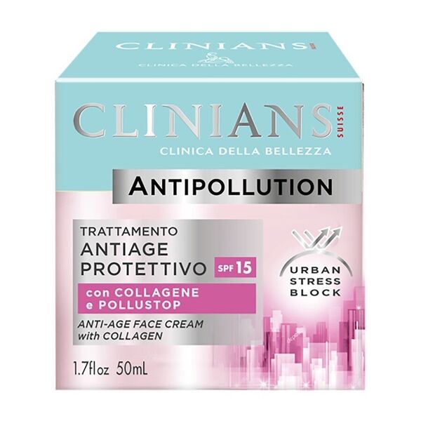 clinians - antipollution trattamento anti-age protettivo crema antirughe 50 ml female