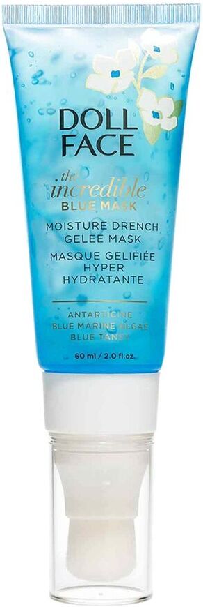 doll face - the incredible blue mask maschera idratante 60 ml bianco unisex