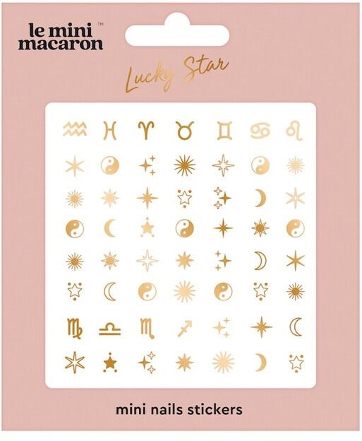 le mini macaron - lucky star zodiac mini nail stickers unghie finte 7 g unisex