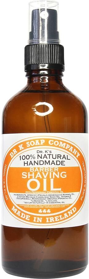 dr. k soap company - menta piperita olio per la rasatura cura della barba 100 ml male