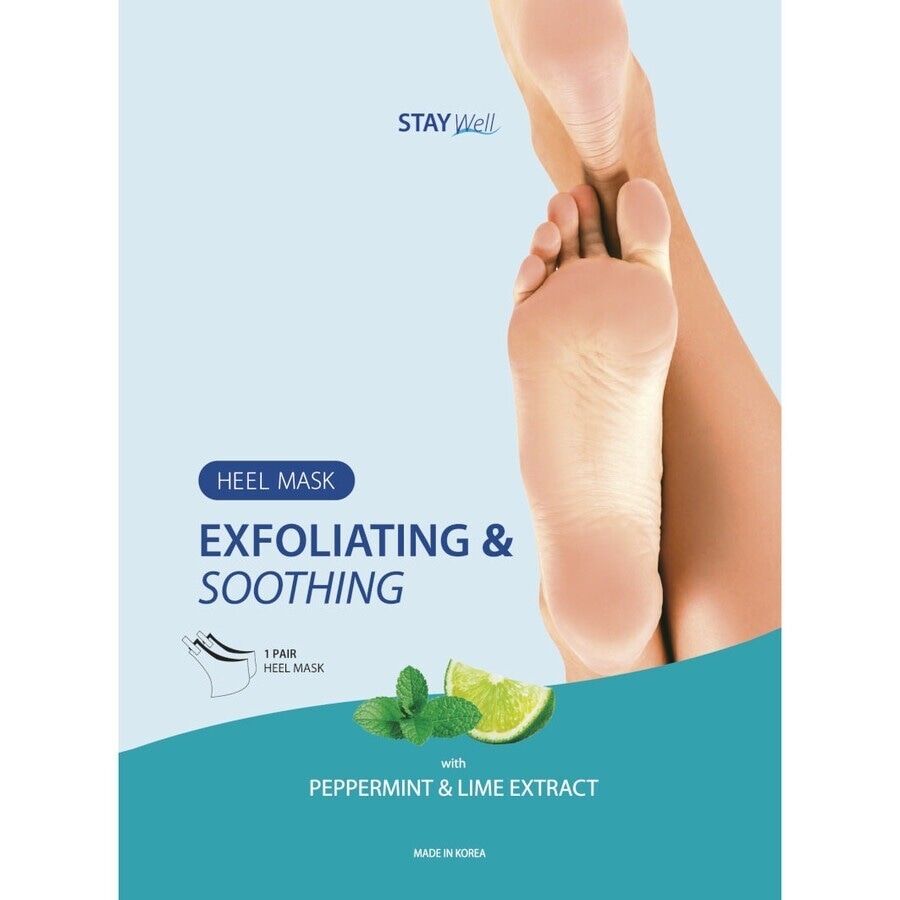 Stay Well - Exfoliating & Soothing Heel Mask PEPPERMINT & LIME Maschere piedi 18 g unisex