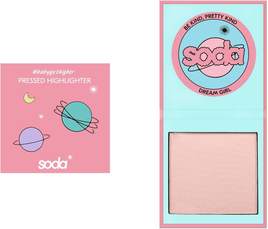 soda - Pressed Highlighter #babygethigher Illuminanti 11 g Argento unisex