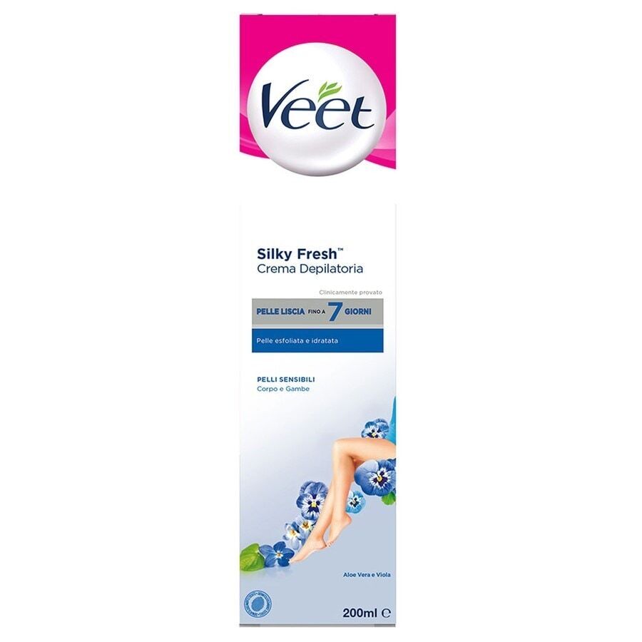 Veet - Crema depilatoria Pelli Sensibili Silk & Fresh Technology Cerette e creme depilatorie 200 ml female