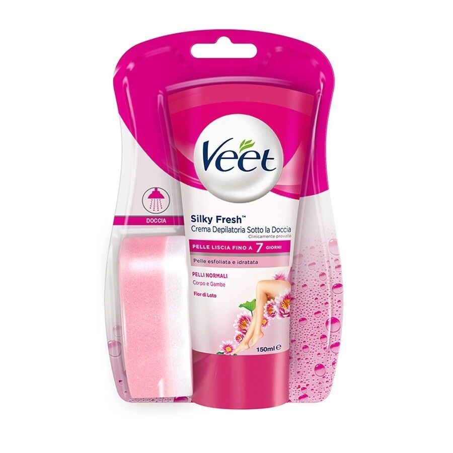 Veet - Crema Depilatoria Sotto la Doccia Pelli Normali Silk & Fresh Technology Cerette e creme depilatorie 150 ml female