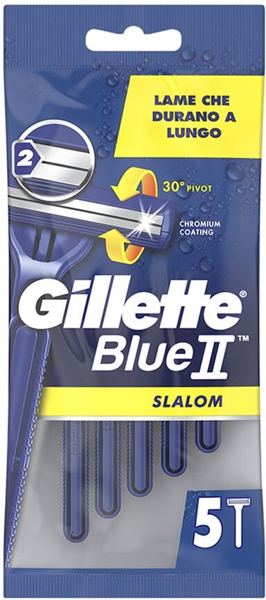 Gillette BlueII Slalom Rasoi Usa E Getta 5 Pz Rasoio