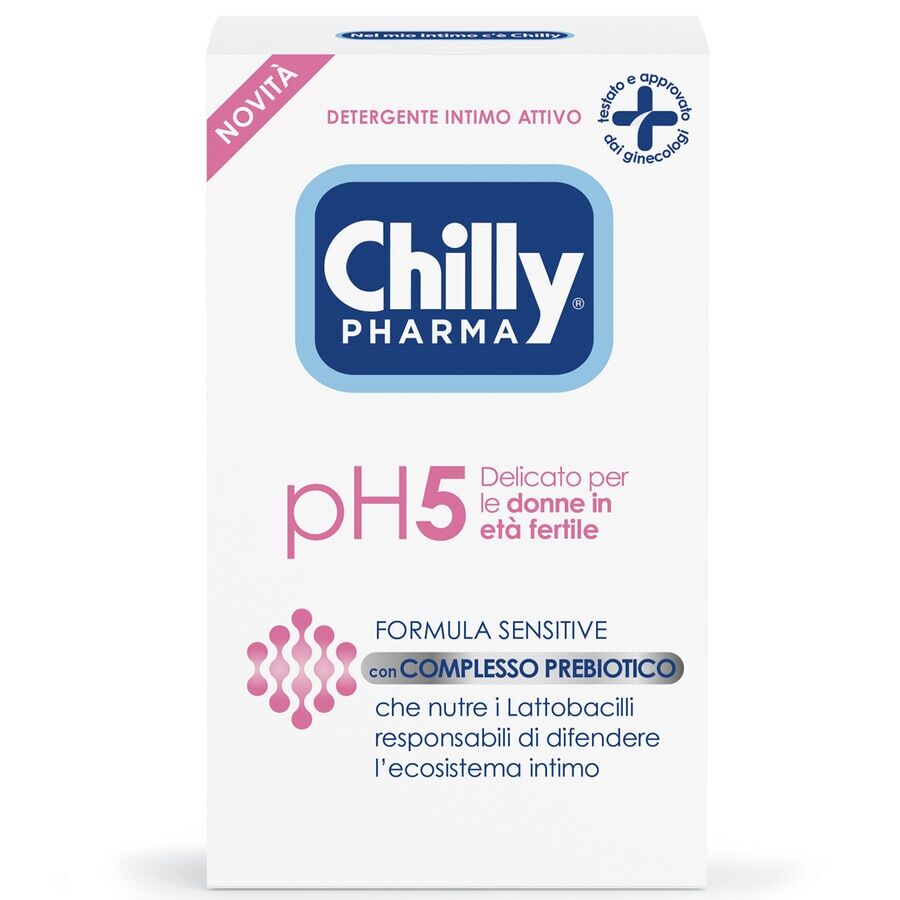 Chilly Pharma pH 5 Età Fertile Detergente Intimo Gel Detergente 250ml