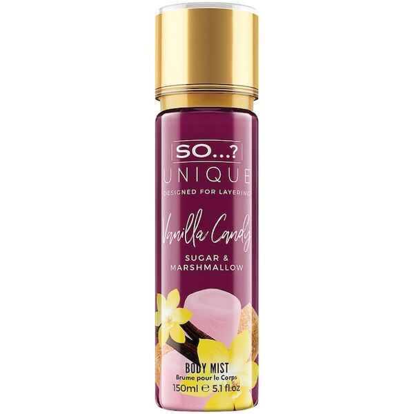 so… ? - so...? unique so…? unique vanilla candy body mist spray corpo 150 ml female