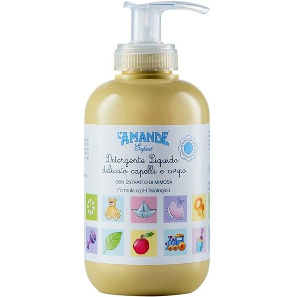 l' amande - linea bimbo detergente liquido delicato bagnoschiuma e sapone neonato 250 ml unisex